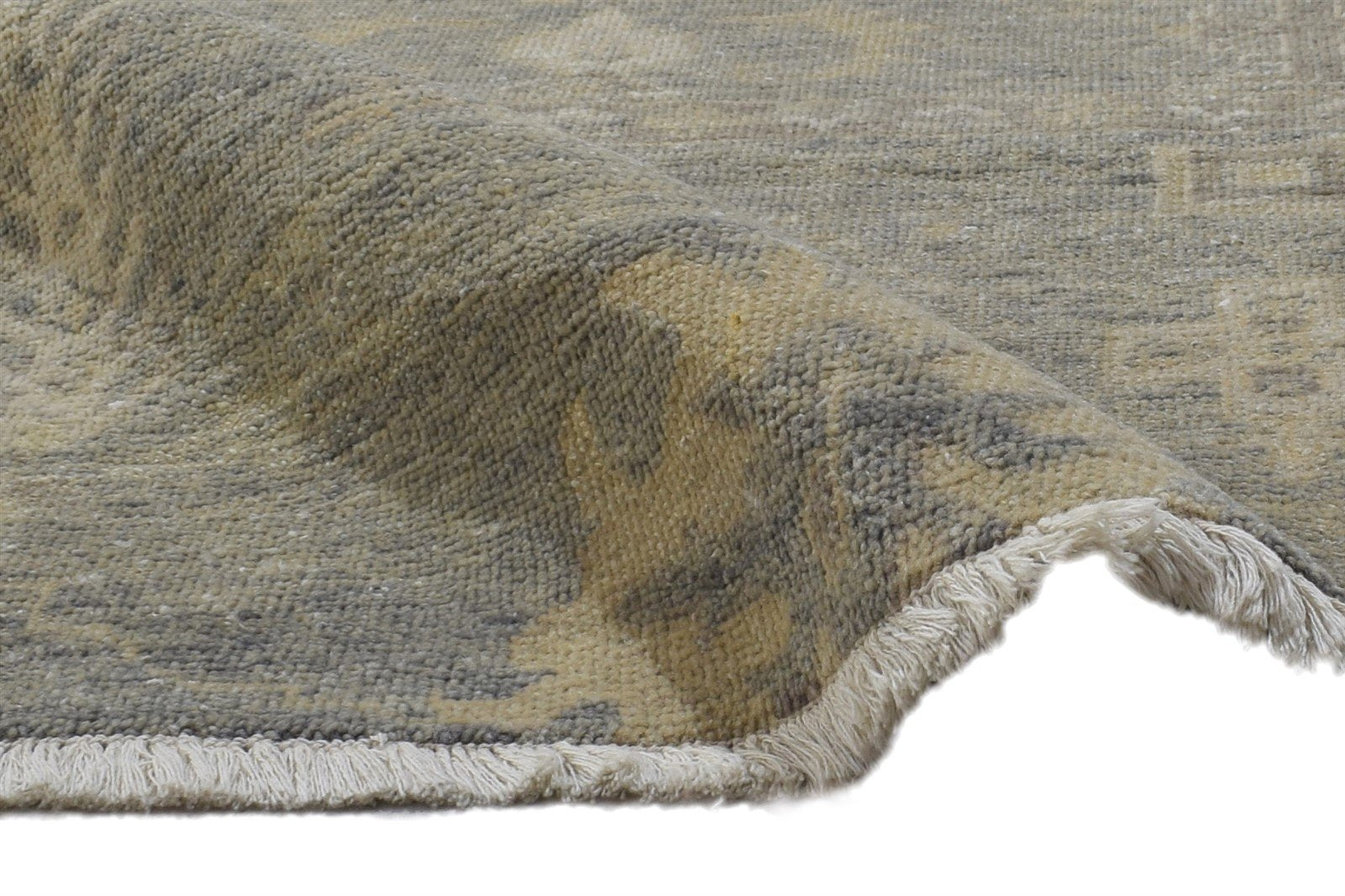 2' X 3' Rug Wool Grey Persian Hand Knotted Oushak Oriental Small Carpet 7864343363733