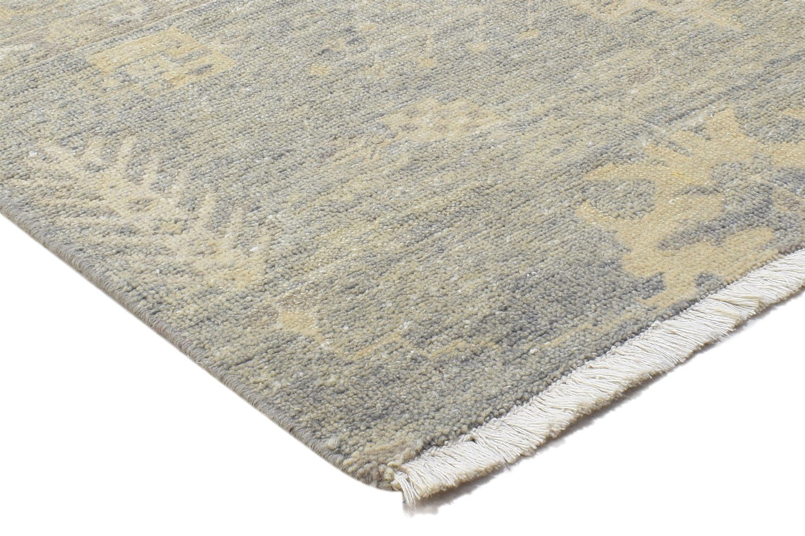 2' X 3' Rug Wool Grey Persian Hand Knotted Oushak Oriental Small Carpet 7864343363733