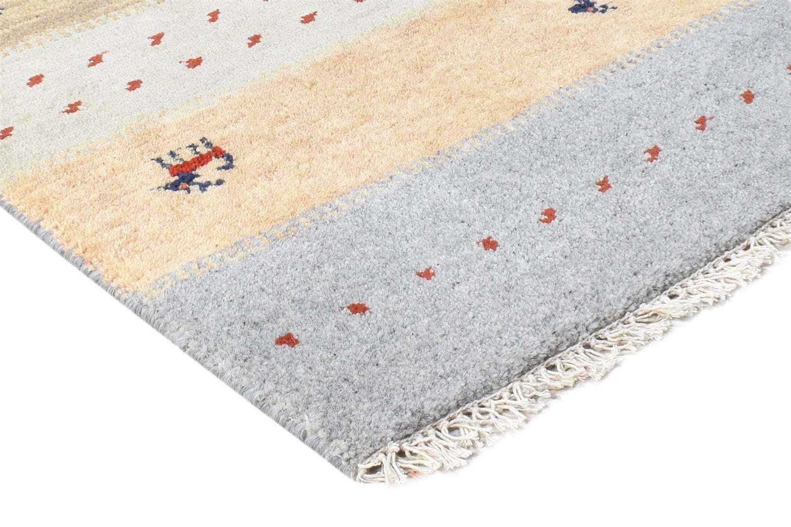 2' X 3' Rug Wool Grey Southwestern Hand Knotted American Tribal Small Carpet 7865062293653
