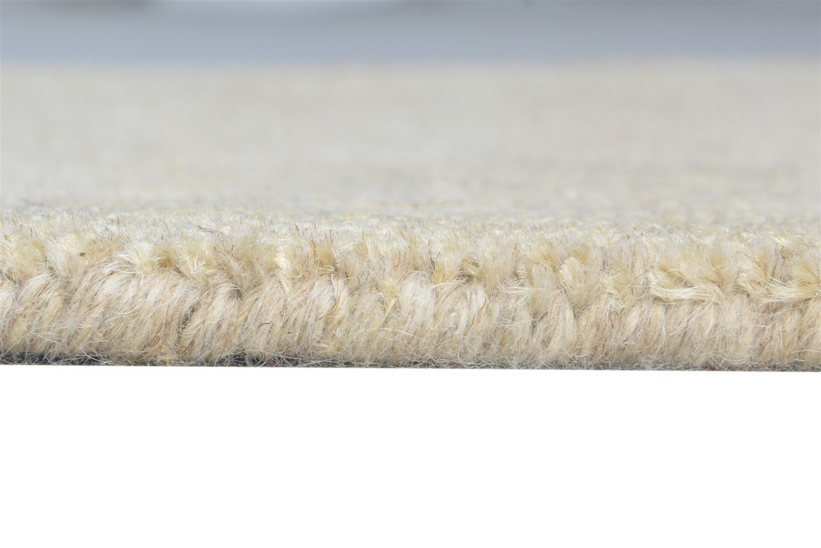 2' X 3' Rug Wool / Jute Beige Modern Handloom Scandinavian Solid Small Carpet 7865138217109