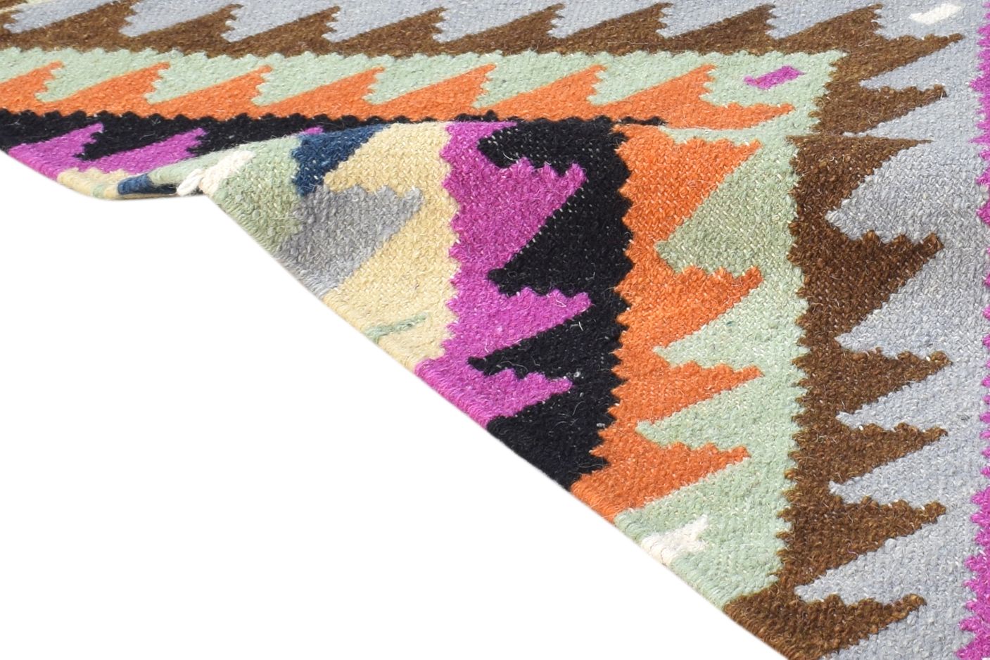 Katlin 2' X 3' Rug Wool Multi Color Modern Dhurrie Bohemian Abstract 7865081725077