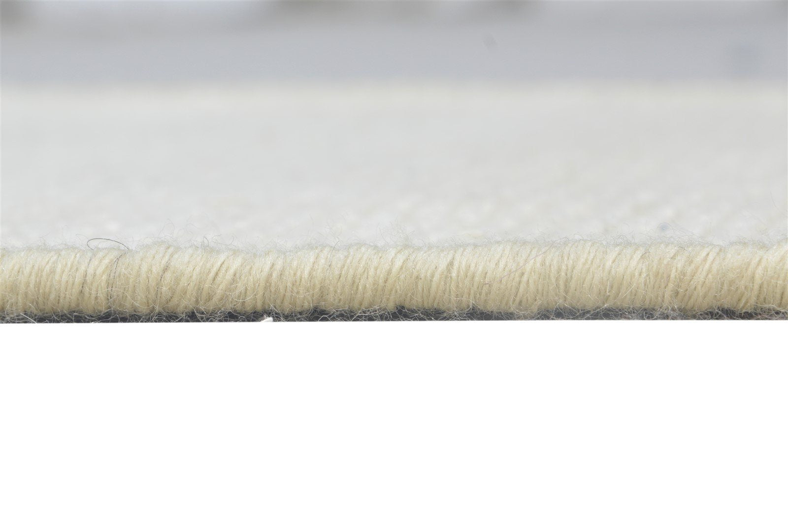 2' X 3' Rug Wool Off-White Modern Hand Knotted Scandinavian Solid Small Carpet 7865124225173
