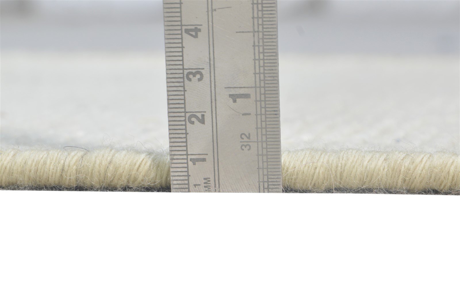 2' X 3' Rug Wool Off-White Modern Hand Knotted Scandinavian Solid Small Carpet 7865124225173