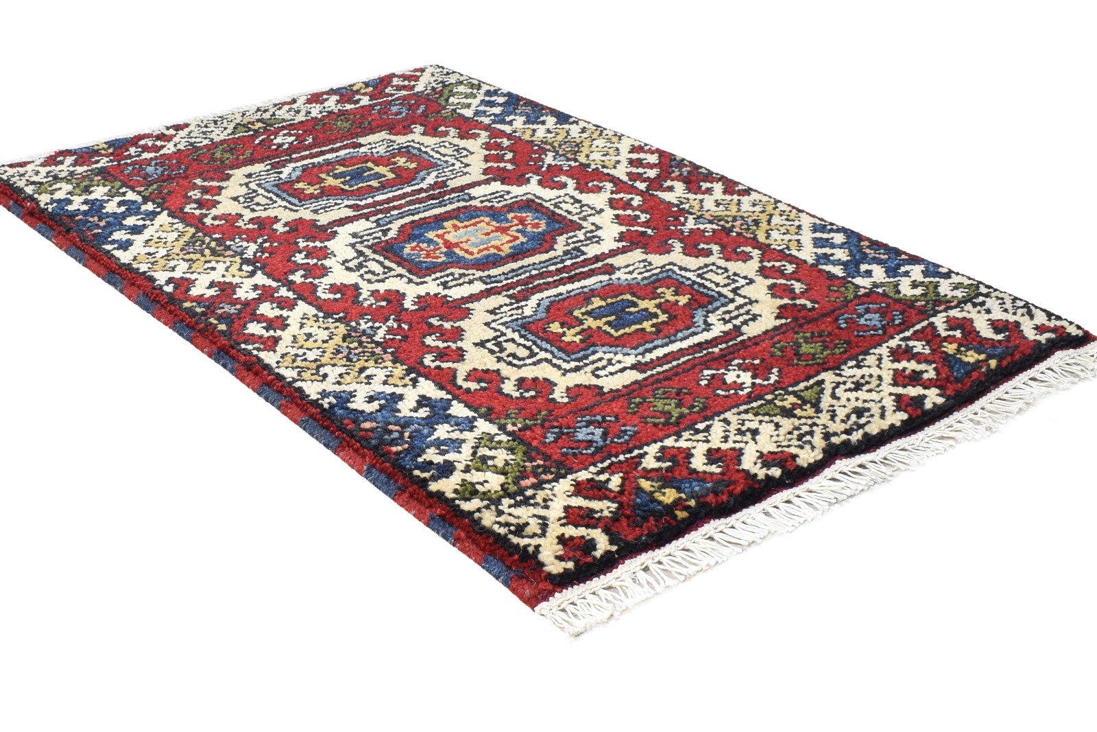 2' X 3' Rug Wool Red Persian Hand Knotted Kazak Oriental Small Carpet 7864817025173