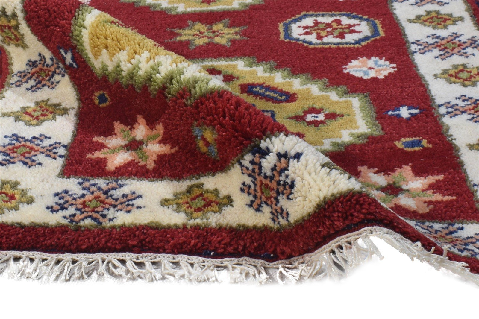 2' X 3' Rug Wool Red Persian Hand Knotted Kazak Oriental Small Carpet 7864503042197