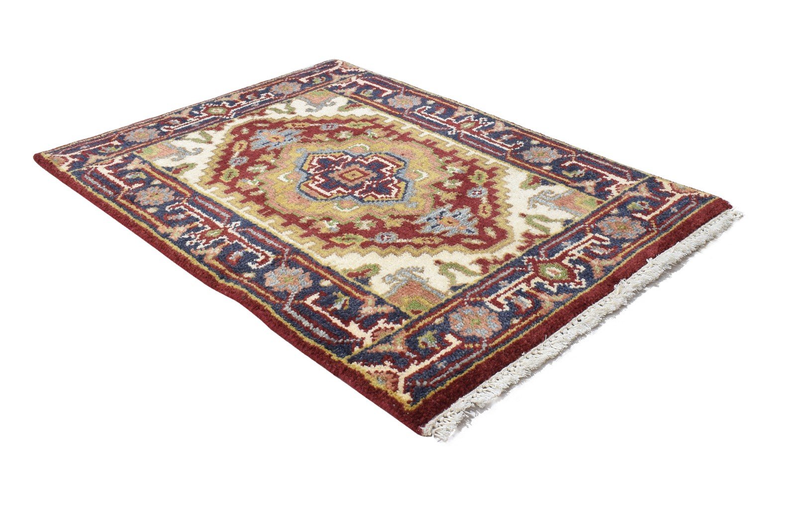 2' X 3' Rug Wool Red Persian Hand Knotted Serapi Oriental Small Carpet 7864191942805