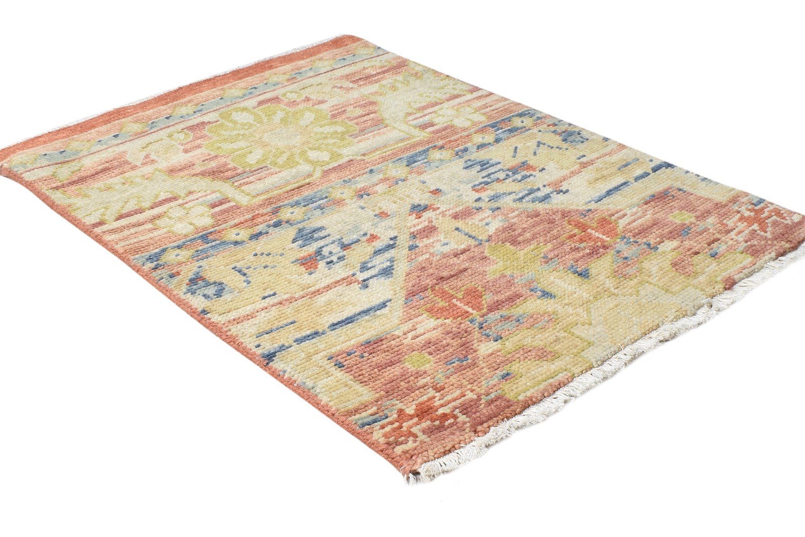 2' X 3' Rug Wool Rust Persian Hand Knotted Heriz-Indian Oriental Small Carpet 7865160269973