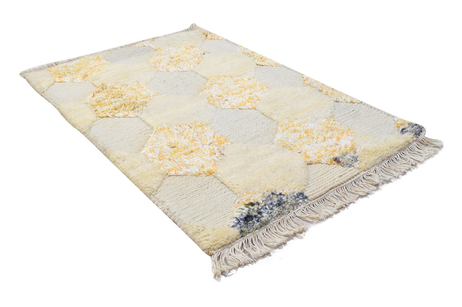 Christabel 2' X 3' Rug Wool Sand Modern Hand Knotted Scandinavian Honeycomb 7864172839061