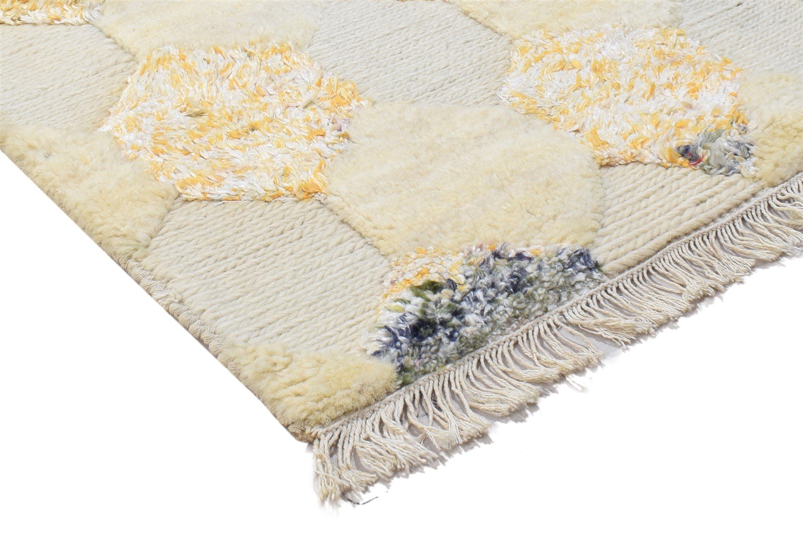 Christabel 2' X 3' Rug Wool Sand Modern Hand Knotted Scandinavian Honeycomb 7864172839061