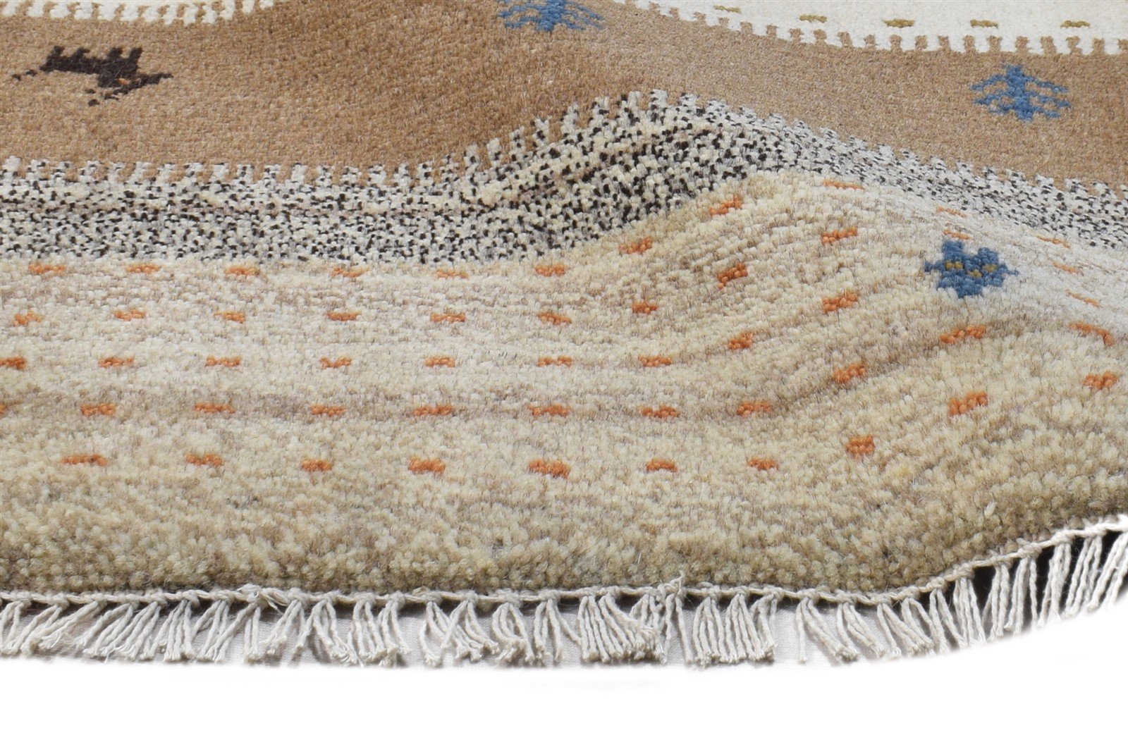 2' X 3' Rug Wool Sand Southwestern Hand Knotted Gabbeh Tribal Small Carpet 7865100435605