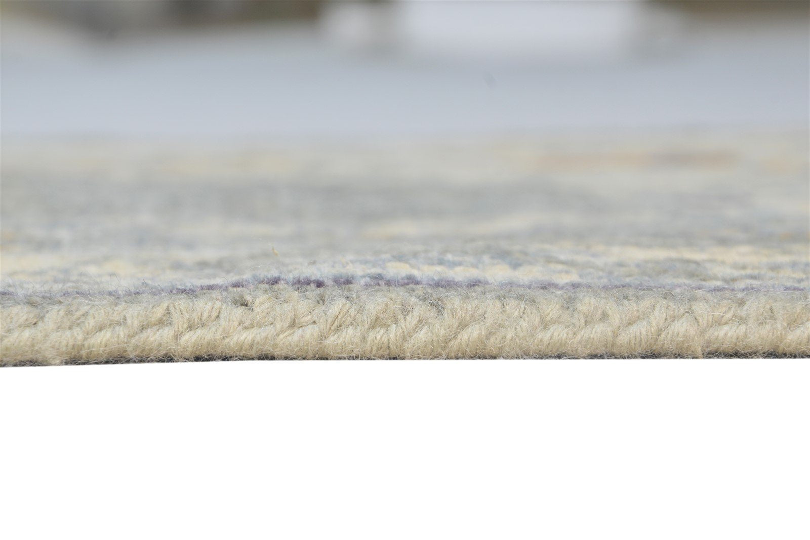 2' X 3' Rug Wool Silk Grey Modern Hand Knotted American Abstract Small Carpet 7865120981141