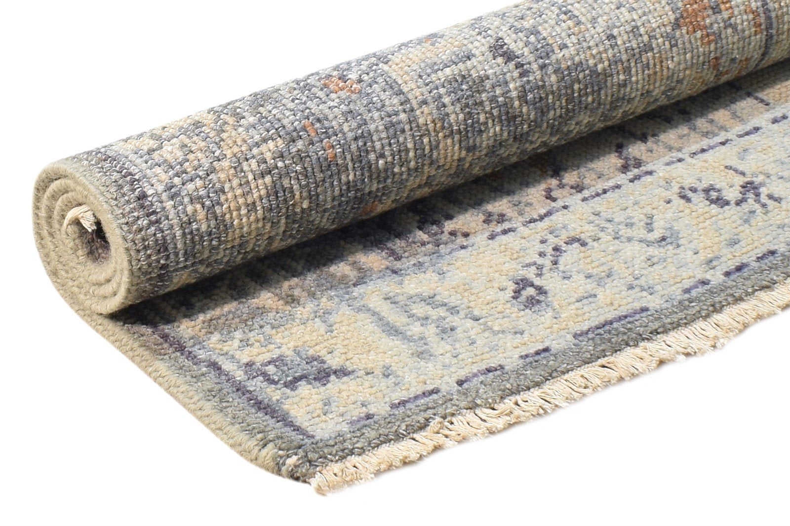2' X 3' Rug Wool Silk Grey Modern Hand Knotted American Abstract Small Carpet 7865120981141