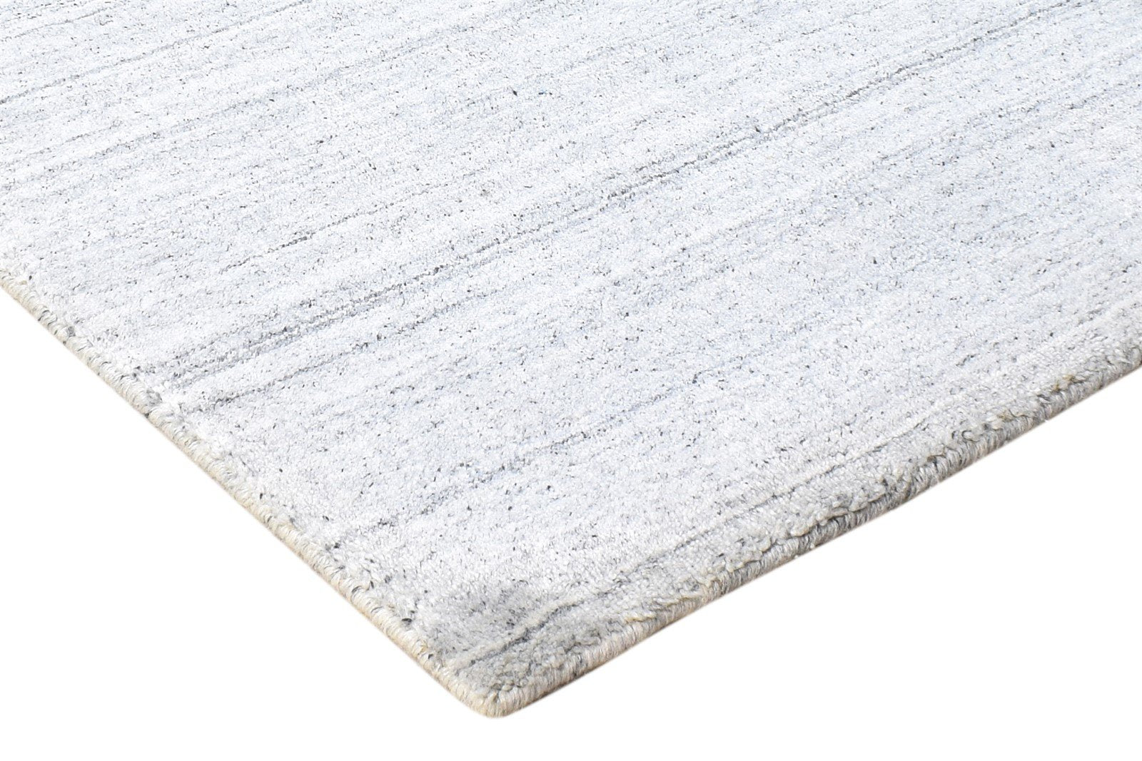 2' X 3' Rug Wool / Silk Grey Modern Handloom Scandinavian Solid Small Carpet 7865137528981