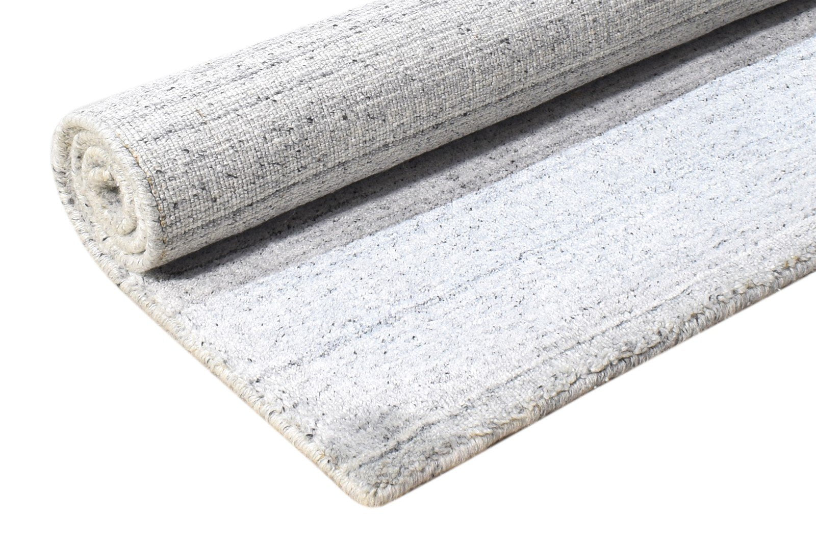 2' X 3' Rug Wool / Silk Grey Modern Handloom Scandinavian Solid Small Carpet 7865137528981