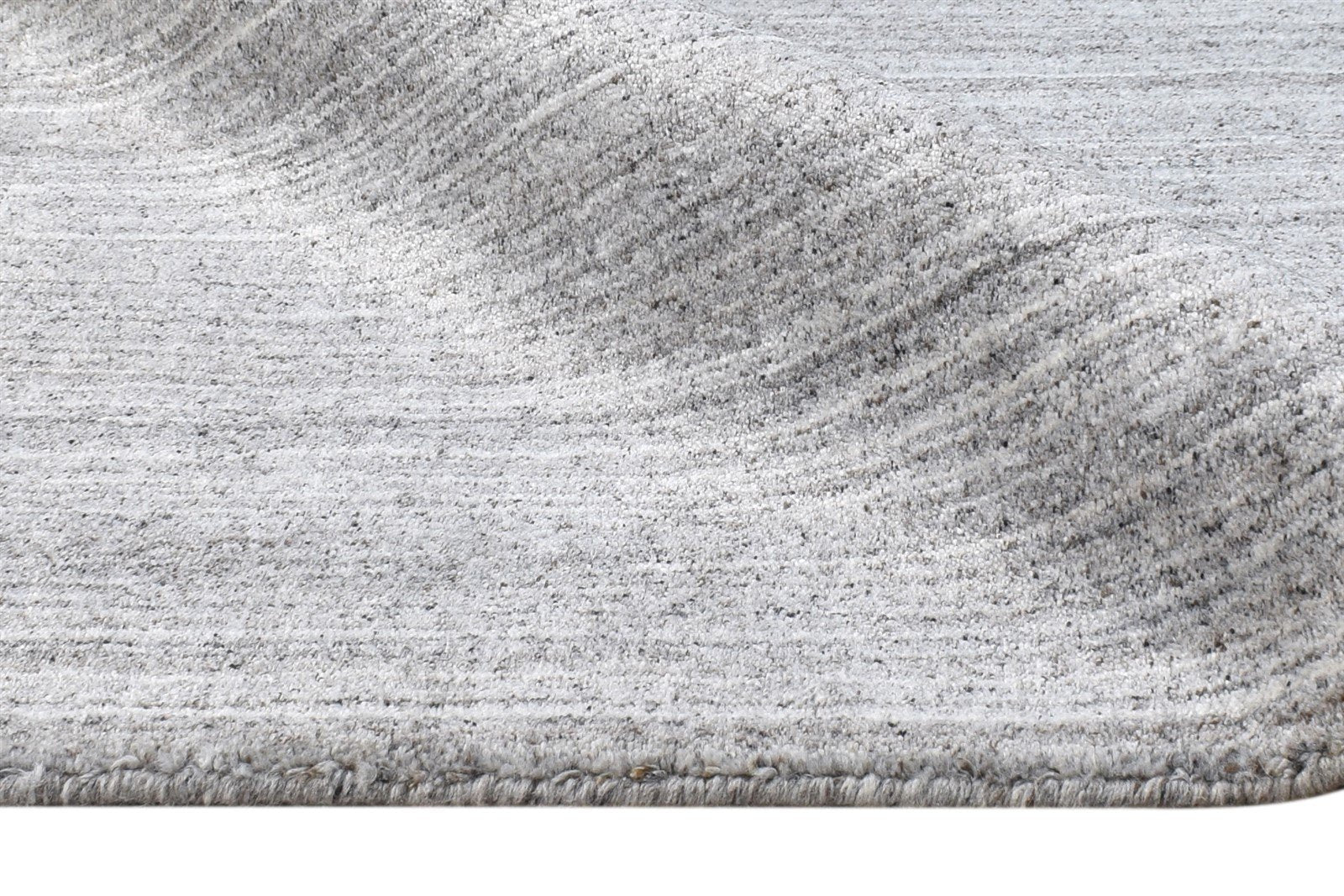 2' X 3' Rug Wool / Silk Grey Modern Handloom Scandinavian Solid Small Carpet 7865135071381