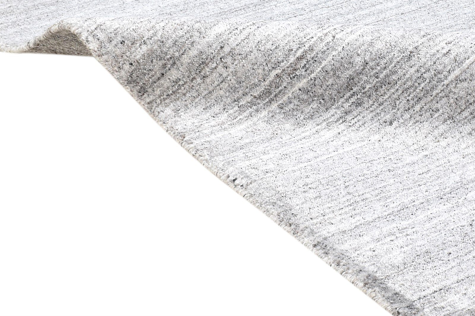 2' X 3' Rug Wool / Silk Grey Modern Handloom Scandinavian Solid Small Carpet 7865135071381