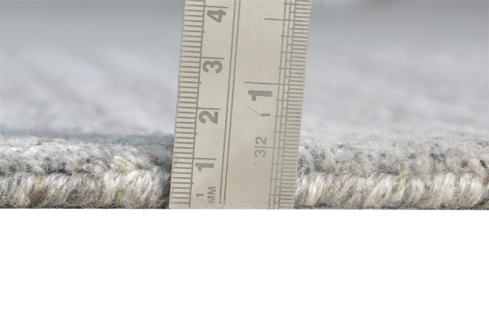 2' X 3' Rug Wool / Silk Grey Modern Handloom Scandinavian Solid Small Carpet 7865135071381