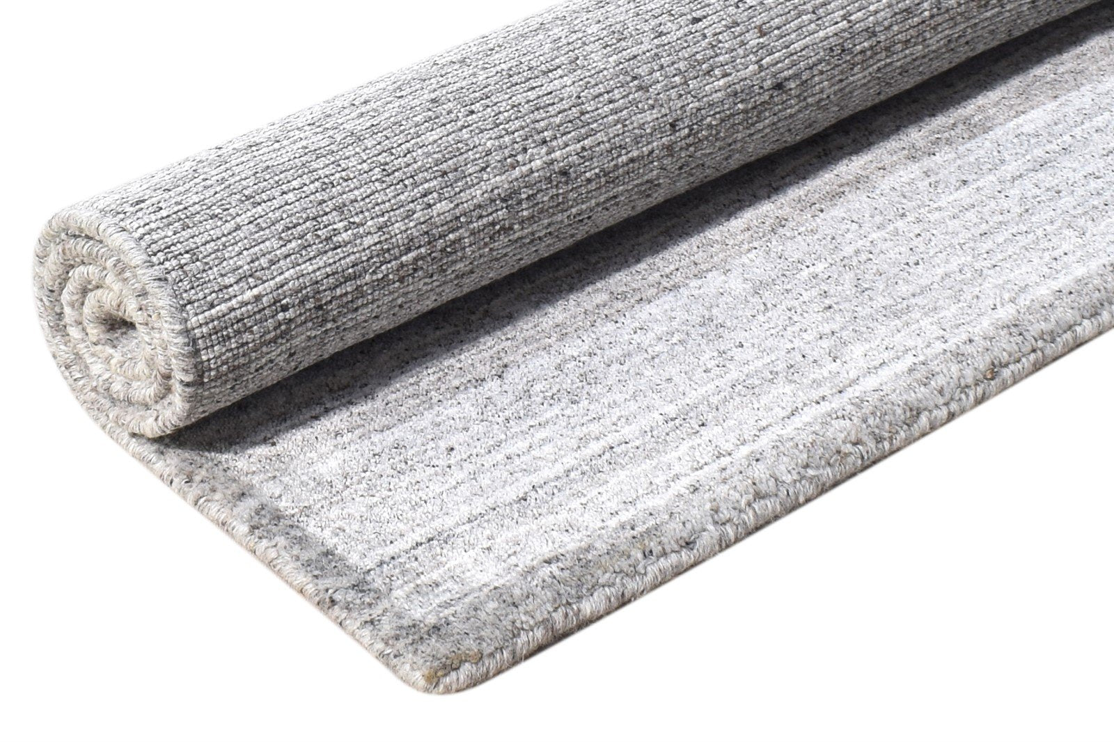 2' X 3' Rug Wool / Silk Grey Modern Handloom Scandinavian Solid Small Carpet 7865135071381
