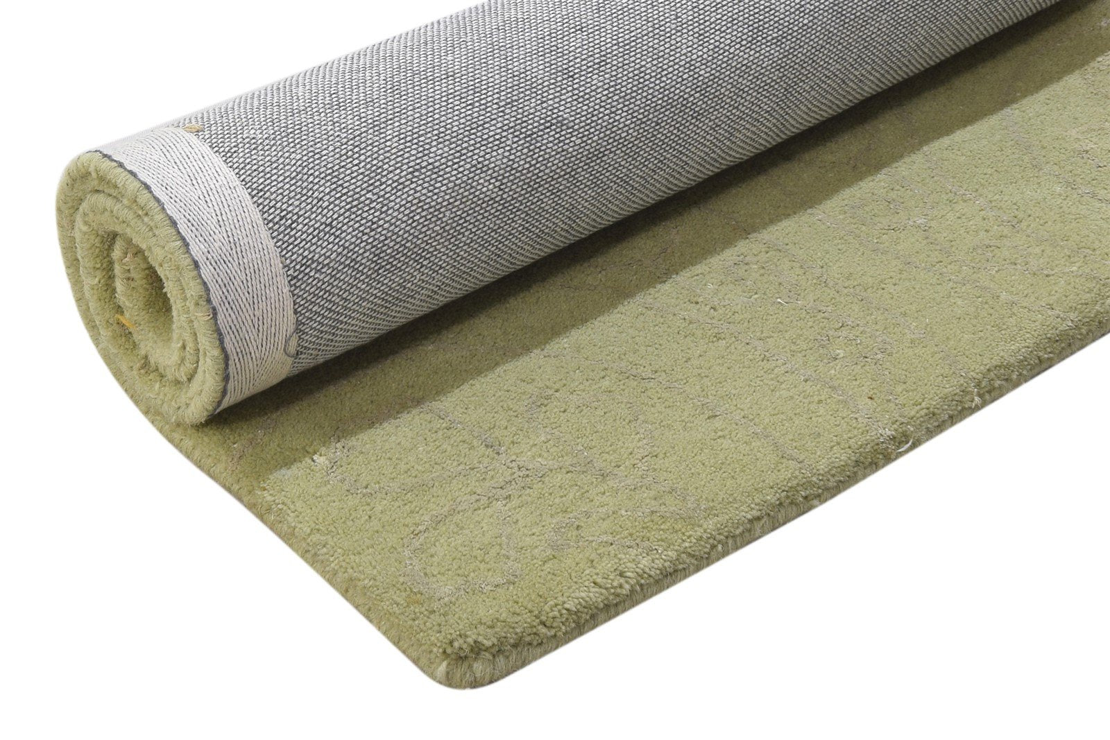 2' X 3' Rug Wool / Silk Sage Modern Hand Tufted Moroccan Damask Small Carpet 7864172544149