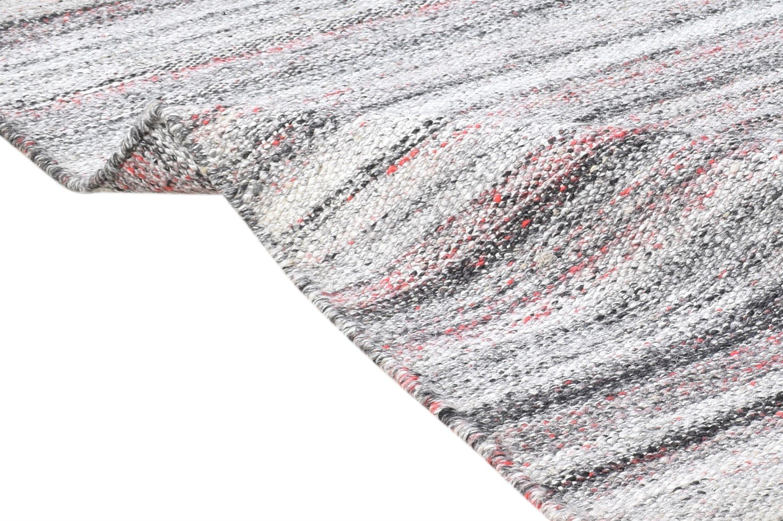 2' X 4' Rug Pet Yarn Grey Modern Flatweave Scandinavian Striped Small Carpet 7865139167381