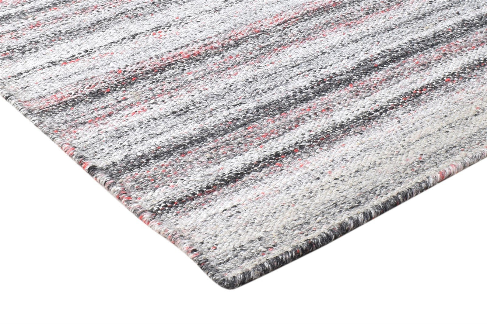 2' X 4' Rug Pet Yarn Grey Modern Flatweave Scandinavian Striped Small Carpet 7865139167381
