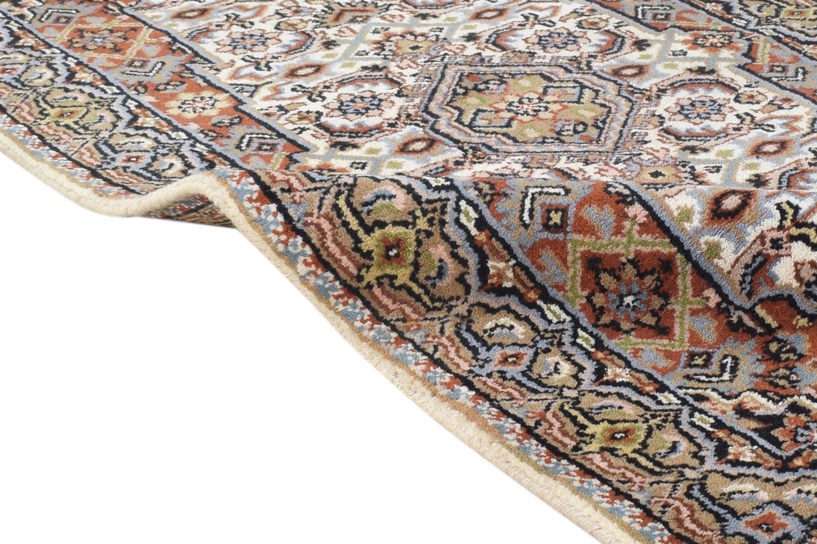2' X 4' Rug Wool Ivory Persian Hand Knotted Tabriz Oriental Small Carpet 7864679858325