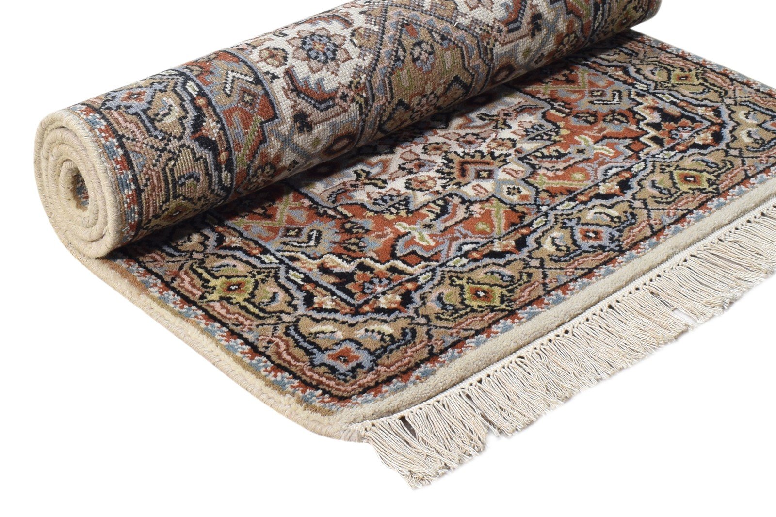 2' X 4' Rug Wool Ivory Persian Hand Knotted Tabriz Oriental Small Carpet 7864679858325
