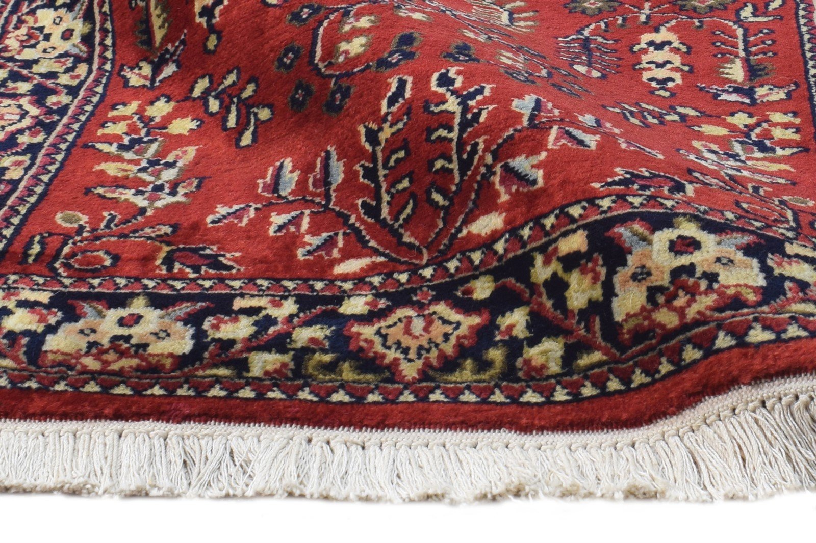 2' X 4' Rug Wool Red Persian Hand Knotted Kashan Oriental Small Carpet 7864668913813