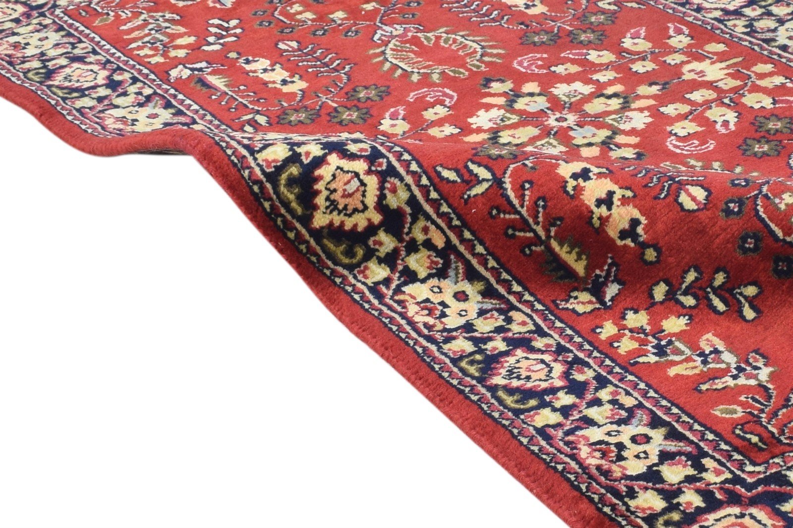 2' X 4' Rug Wool Red Persian Hand Knotted Kashan Oriental Small Carpet 7864668913813