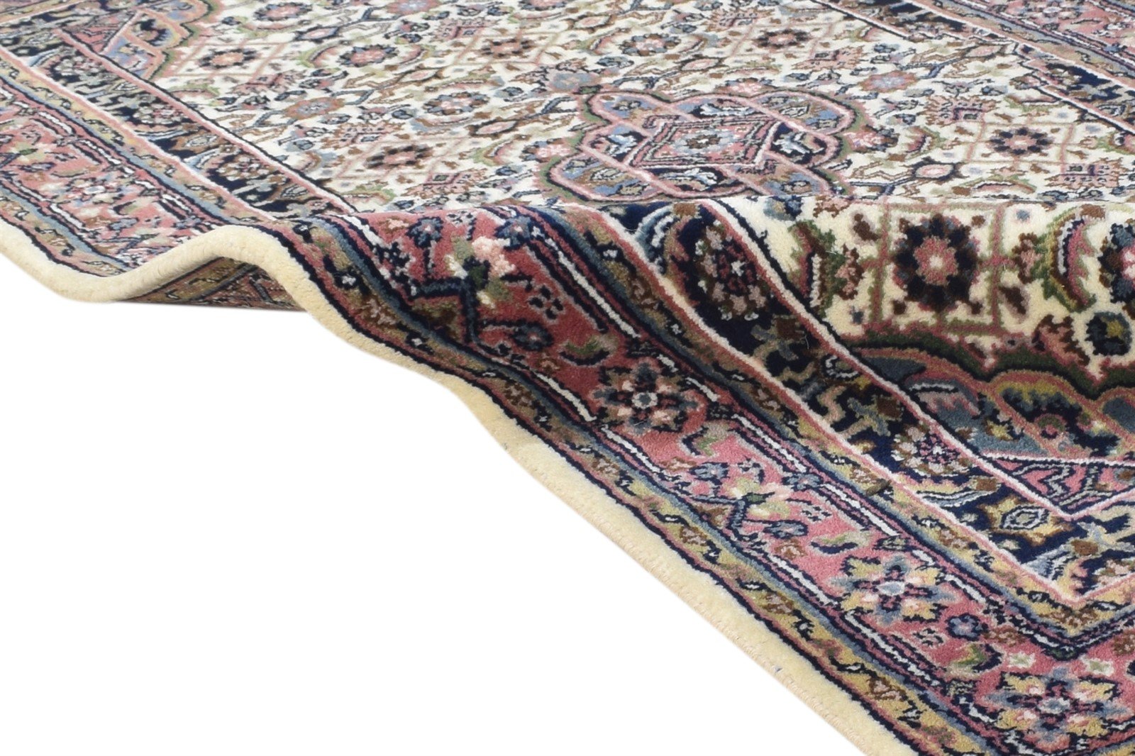 2' X 5' Rug Wool Cream Persian Hand Knotted Tabriz Oriental Small Carpet 7864676122773