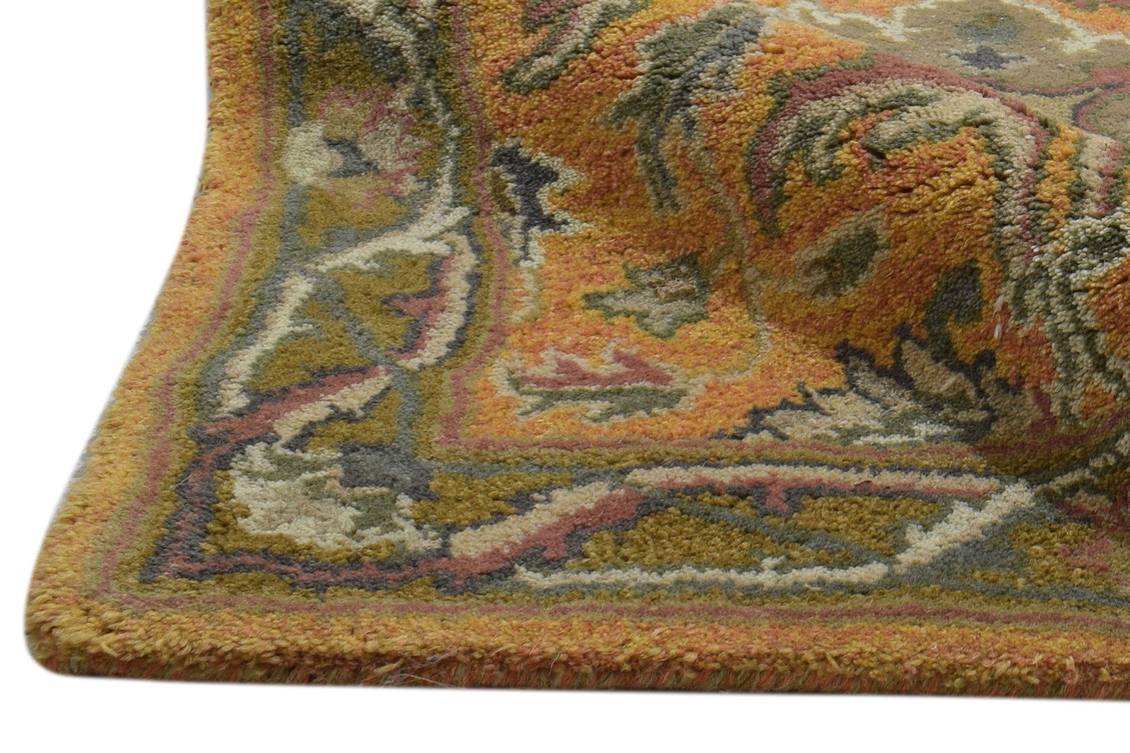 2' X 7' Rug Wool Rust Persian Hand Tufted Oriental Floral Small Runner 7860708475029