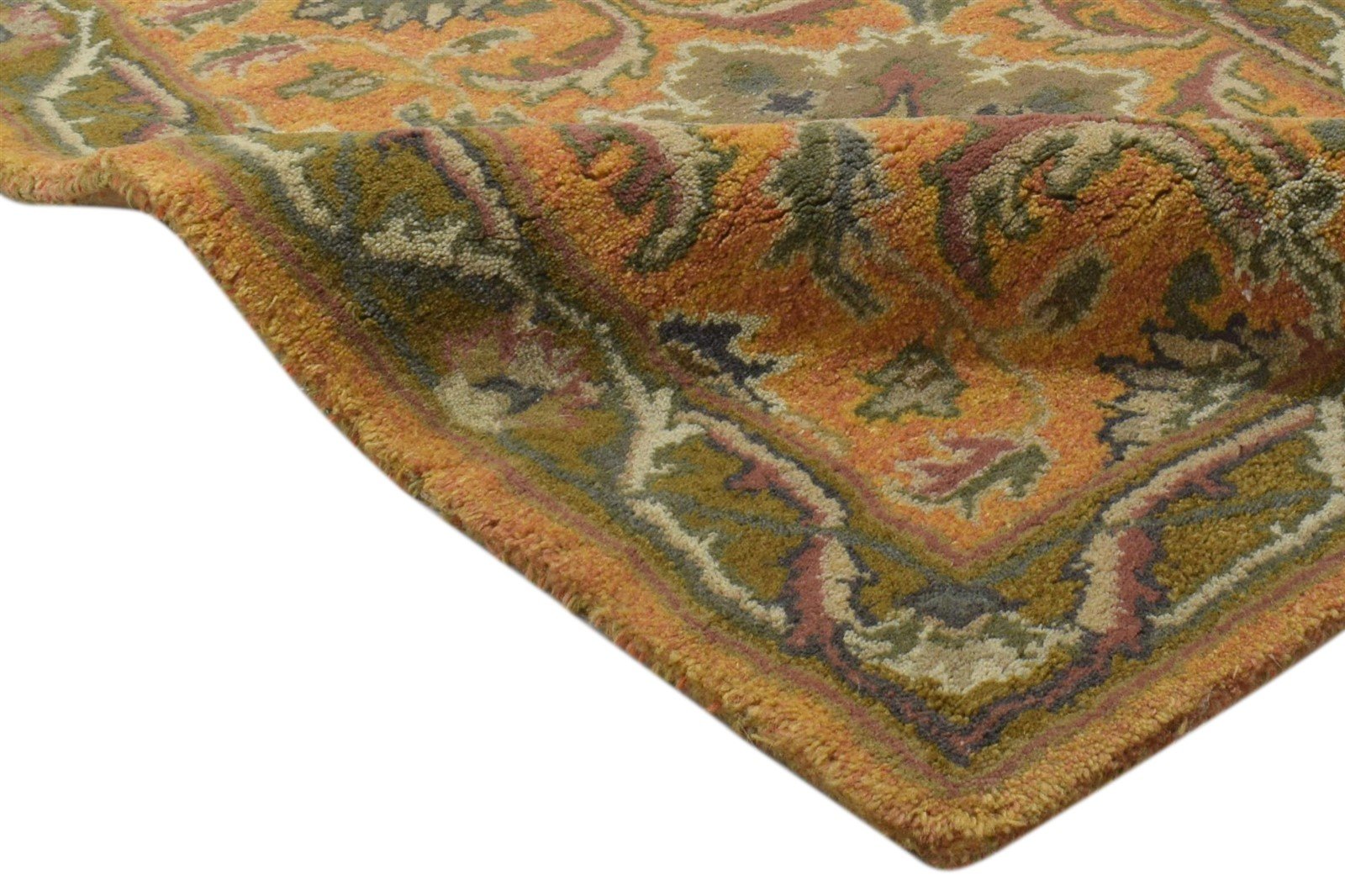 2' X 7' Rug Wool Rust Persian Hand Tufted Oriental Floral Small Runner 7860708475029