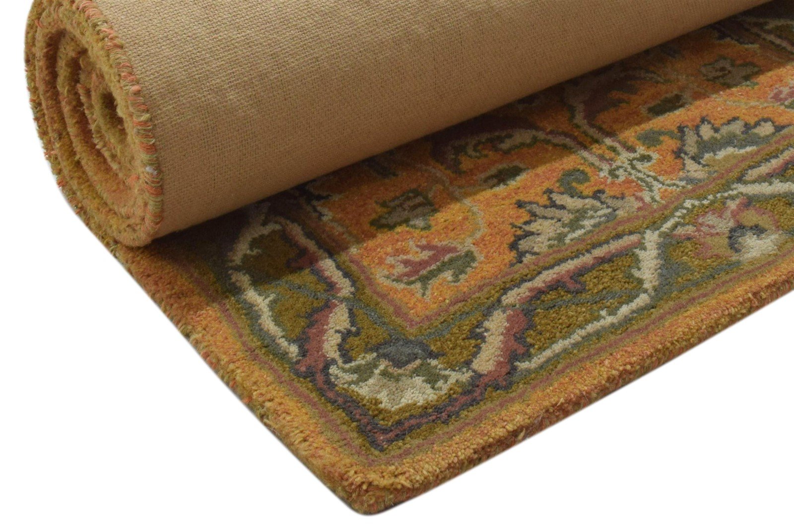 2' X 7' Rug Wool Rust Persian Hand Tufted Oriental Floral Small Runner 7860708475029