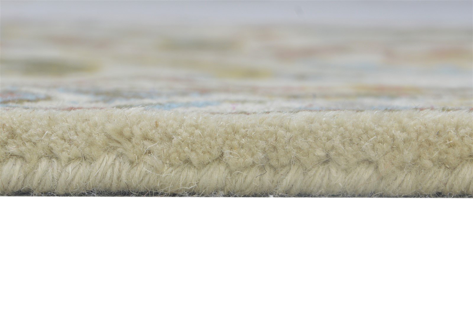 2' X 8' Rug Wool Cream Persien Hand Tufted Kashan Oriental Small Runner 7864855068821
