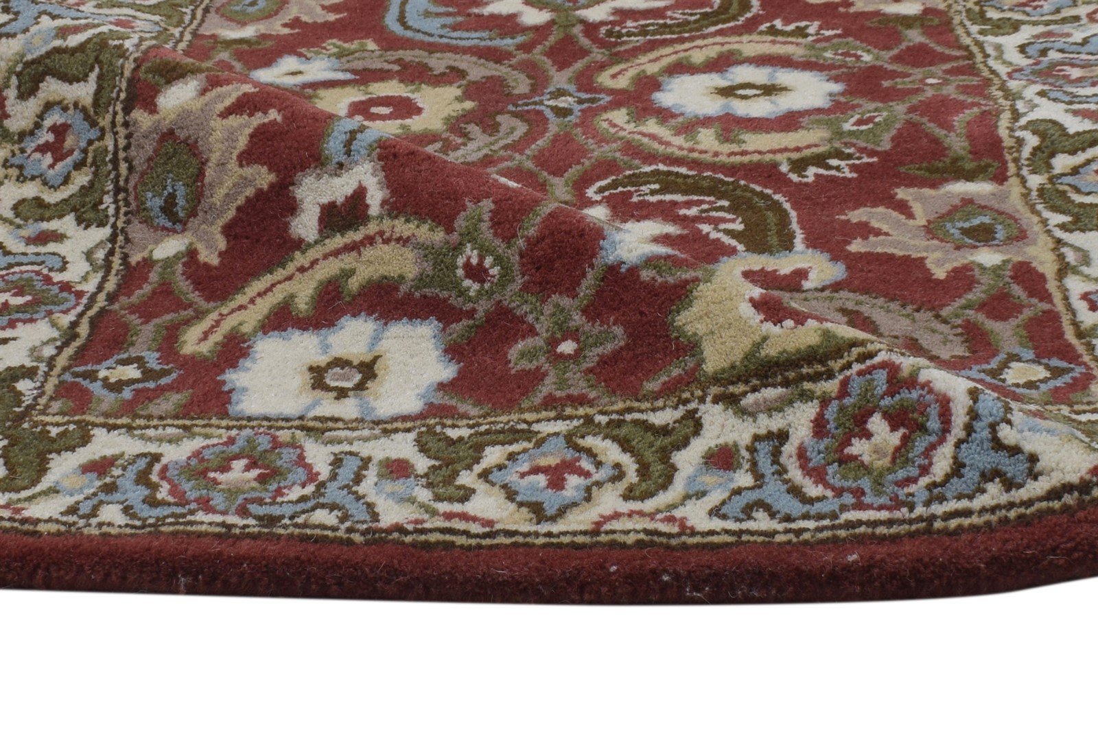 2' X 8' Rug Wool Red Persien Hand Tufted Kashan Oriental Small Runner 7864851955861