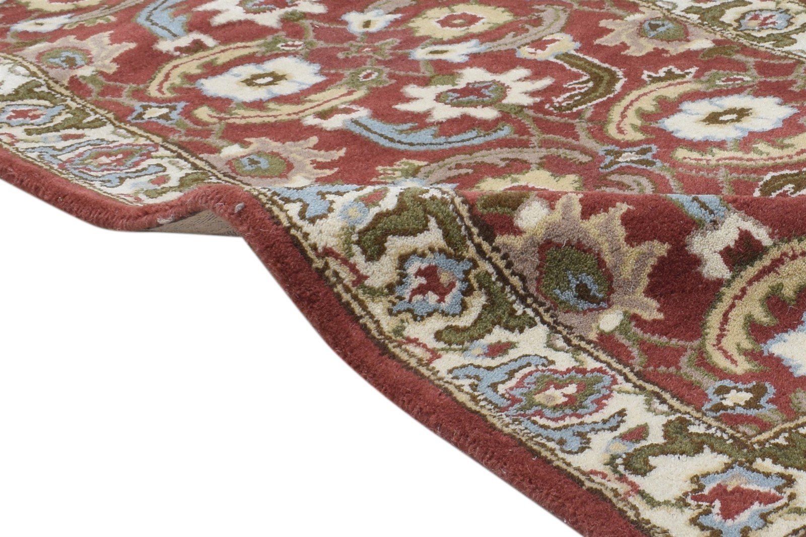 2' X 8' Rug Wool Red Persien Hand Tufted Kashan Oriental Small Runner 7864851955861