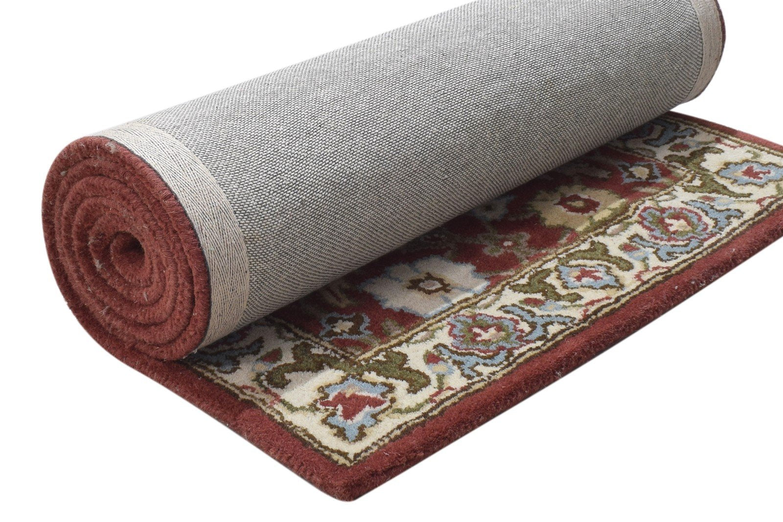 2' X 8' Rug Wool Red Persien Hand Tufted Kashan Oriental Small Runner 7864851955861