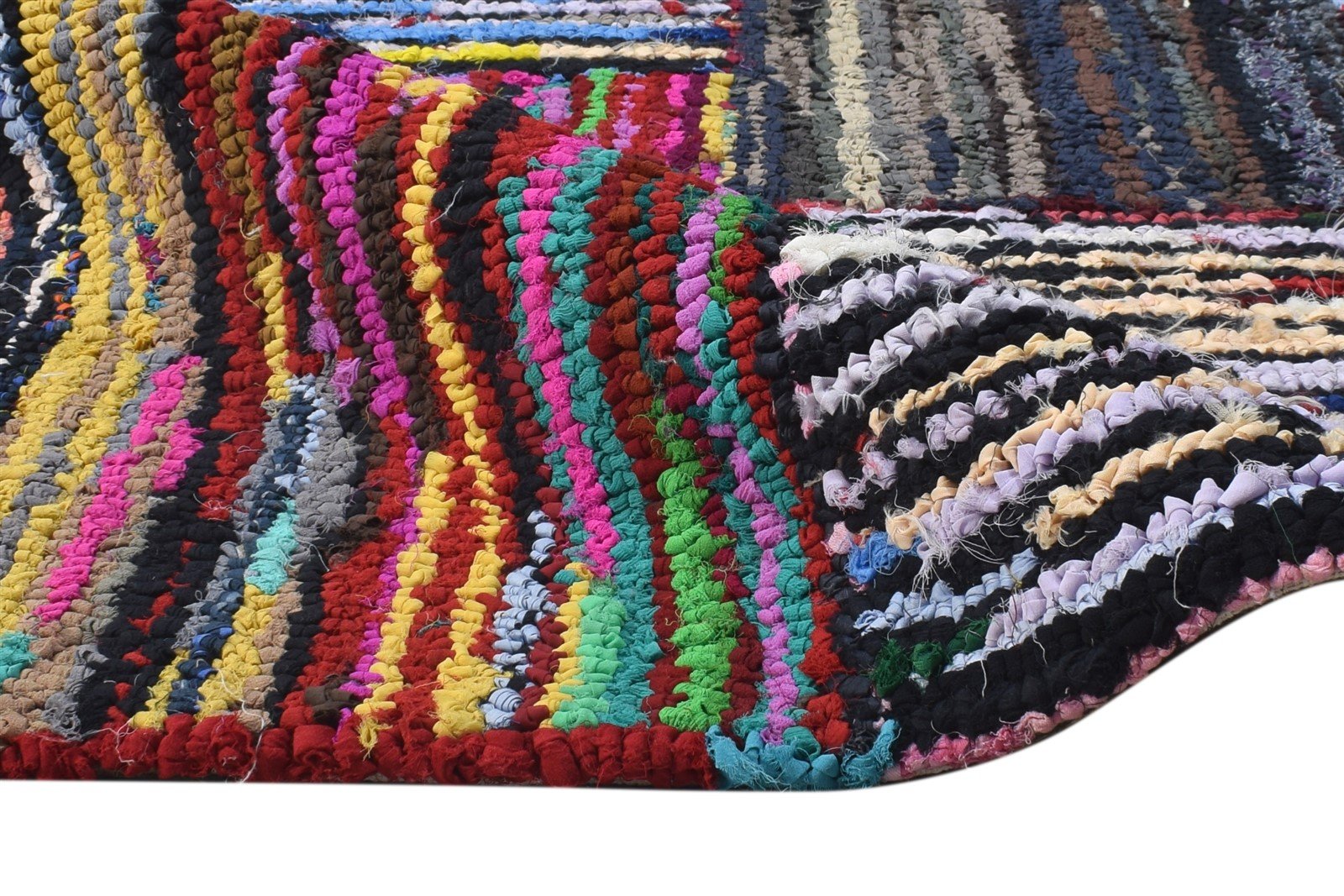 Inge 26X8 Rug Cotton Polyester Colorful Persian Hand Tufted Bijar Bohemian 7865131237525