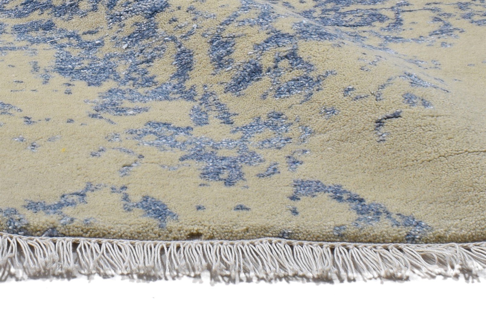 26X8 Rug Wool / Silk Beige Modern Hand Knotted Scandinavian Abstract Small 7864099864725
