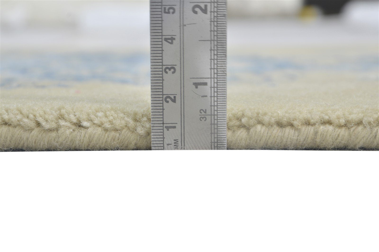 26X8 Rug Wool / Silk Beige Modern Hand Knotted Scandinavian Abstract Small 7864099864725