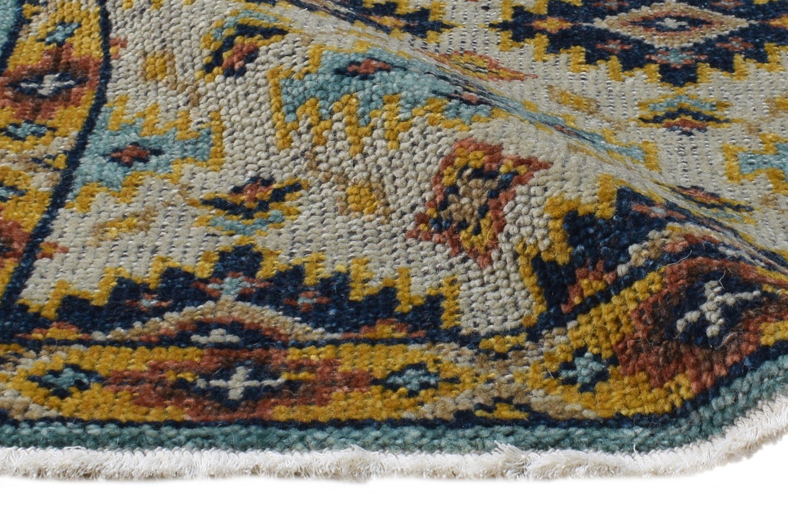 2X3 Rug New Zealand Wool Beige Persian Hand Knotted Kazak Oriental Small Carpet 7865179603093