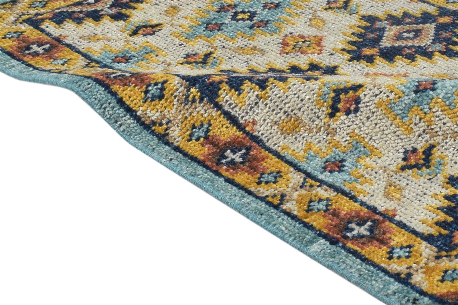 2X3 Rug New Zealand Wool Beige Persian Hand Knotted Kazak Oriental Small Carpet 7865179603093