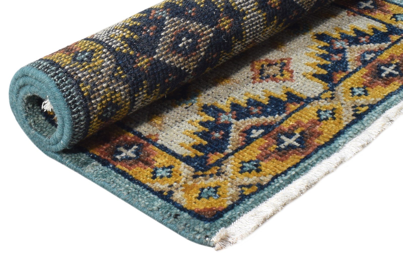 2X3 Rug New Zealand Wool Beige Persian Hand Knotted Kazak Oriental Small Carpet 7865179603093