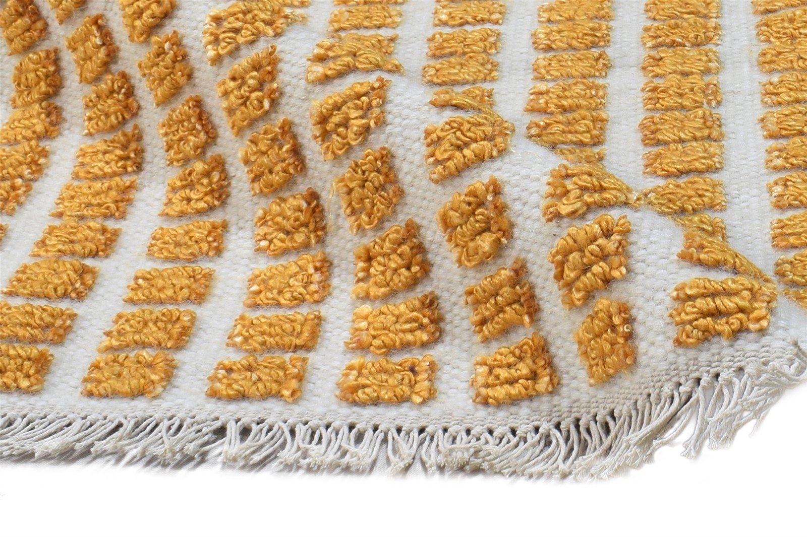 2X3 Rug New Zealand Wool Gold Modern Jacquard Loom Scandinavian Abstract Small 7865105809557