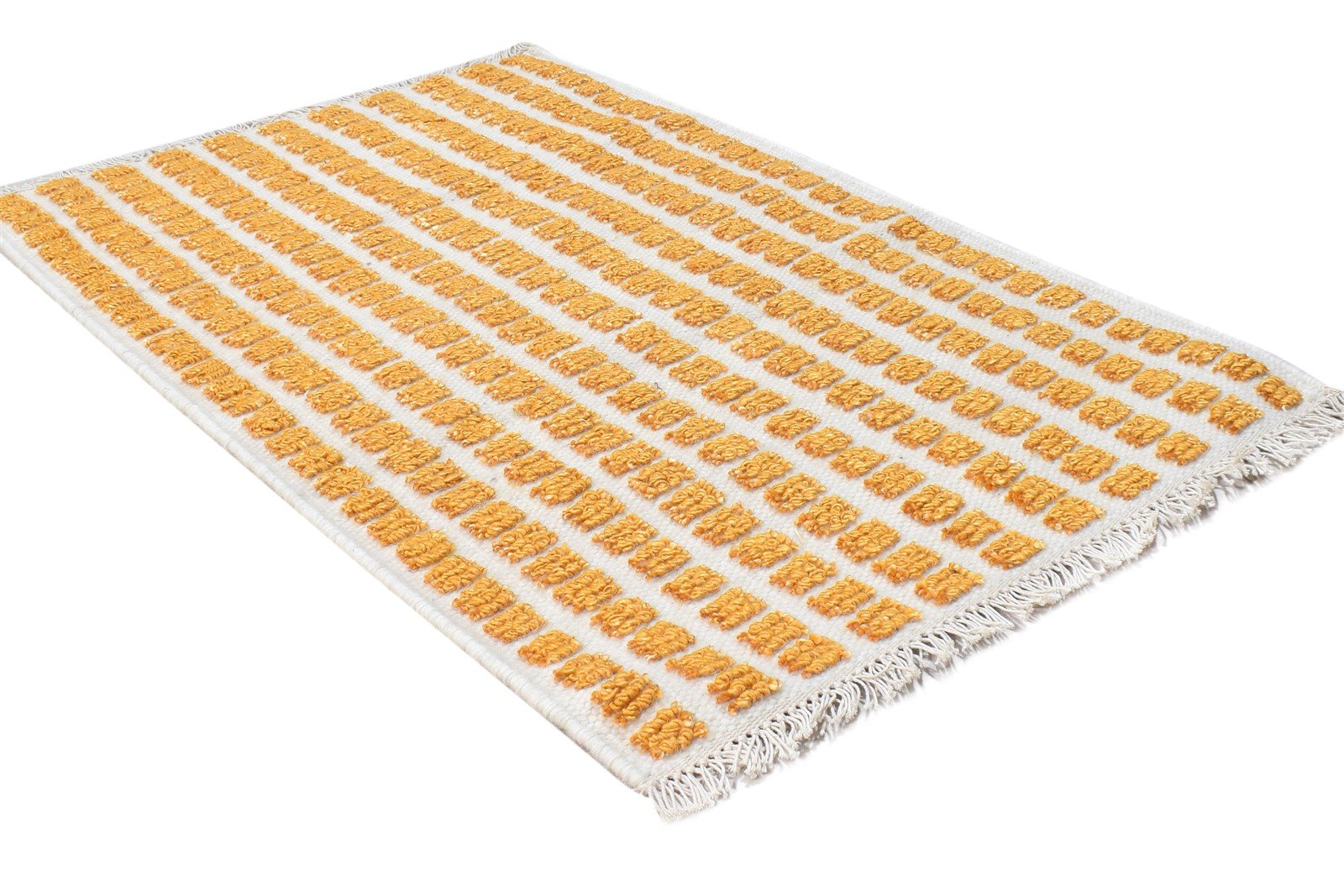 2X3 Rug New Zealand Wool Gold Modern Jacquard Loom Scandinavian Abstract Small 7865105809557