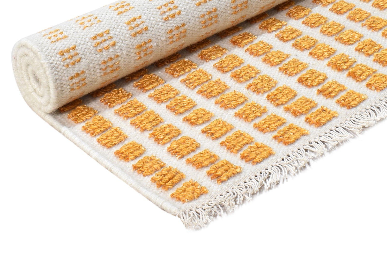 2X3 Rug New Zealand Wool Gold Modern Jacquard Loom Scandinavian Abstract Small 7865105809557
