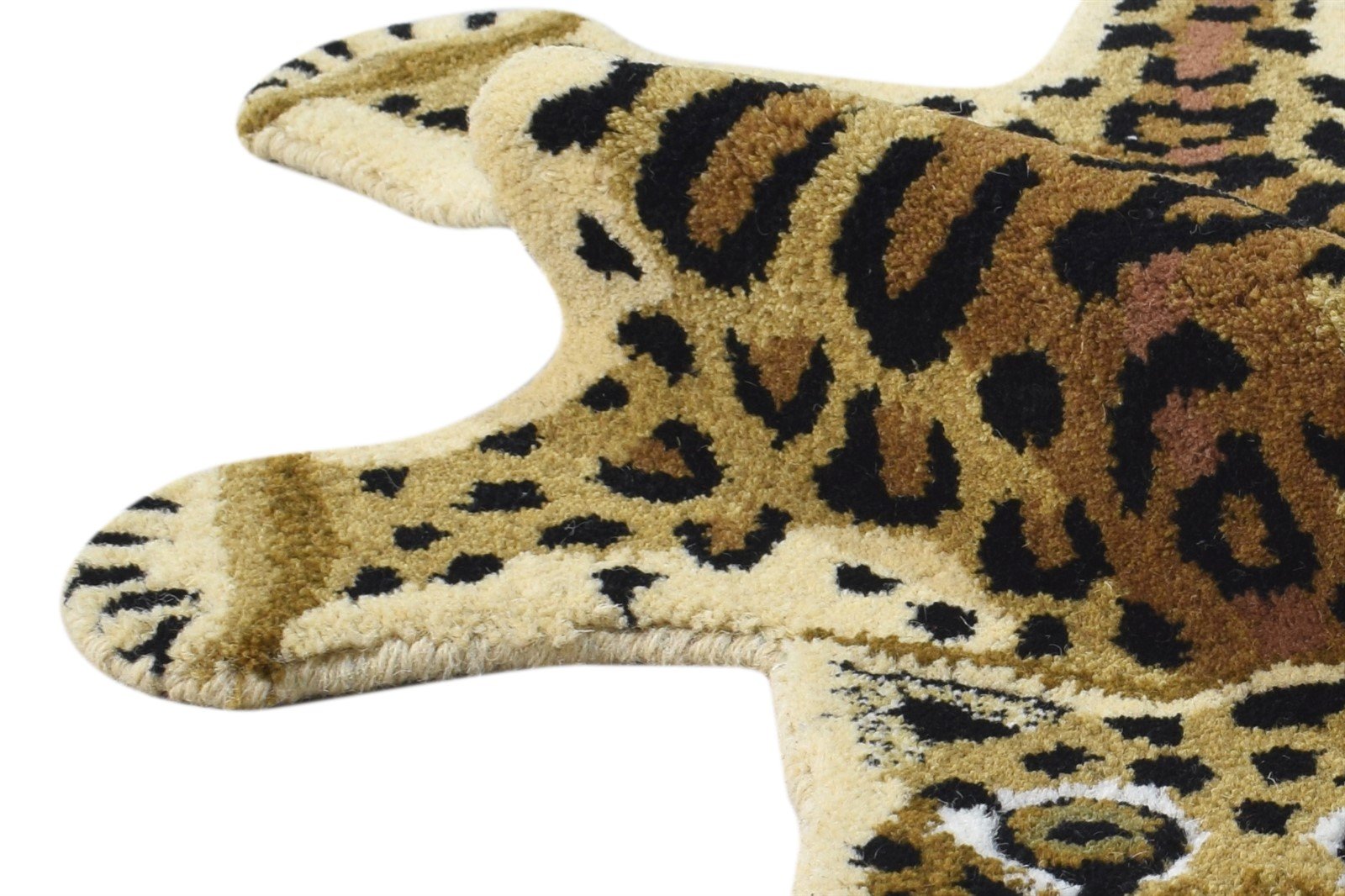 Linnea 2X3 Rug Wool Brown Kids & Teens Hand Tufted Indian Leopard Print 7864644501653