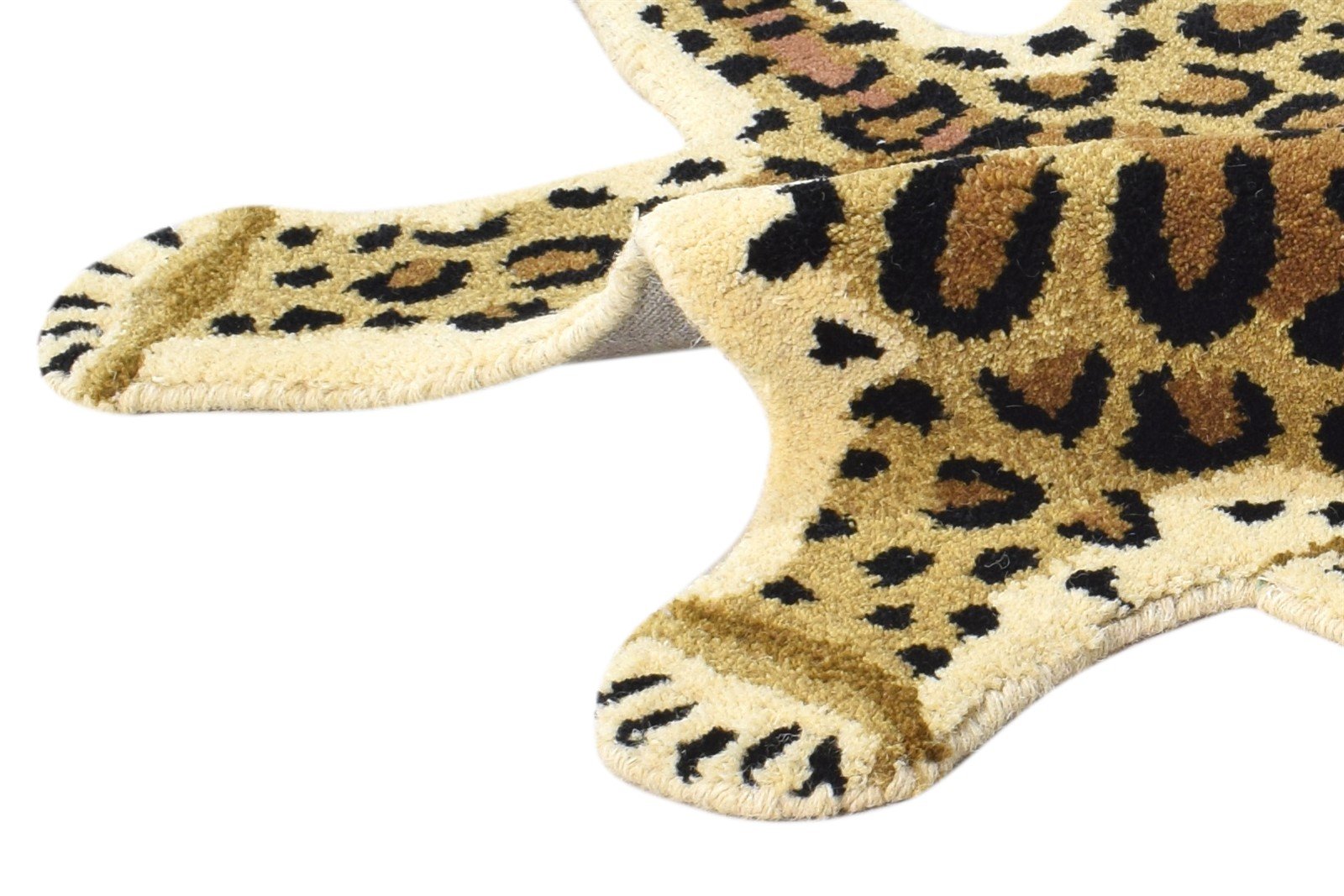 Linnea 2X3 Rug Wool Brown Kids & Teens Hand Tufted Indian Leopard Print 7864644501653