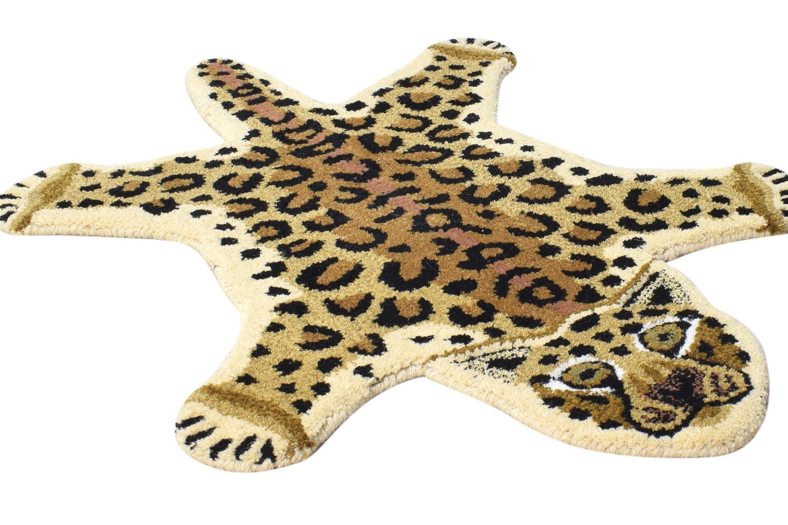 Linnea 2X3 Rug Wool Brown Kids & Teens Hand Tufted Indian Leopard Print 7864644501653