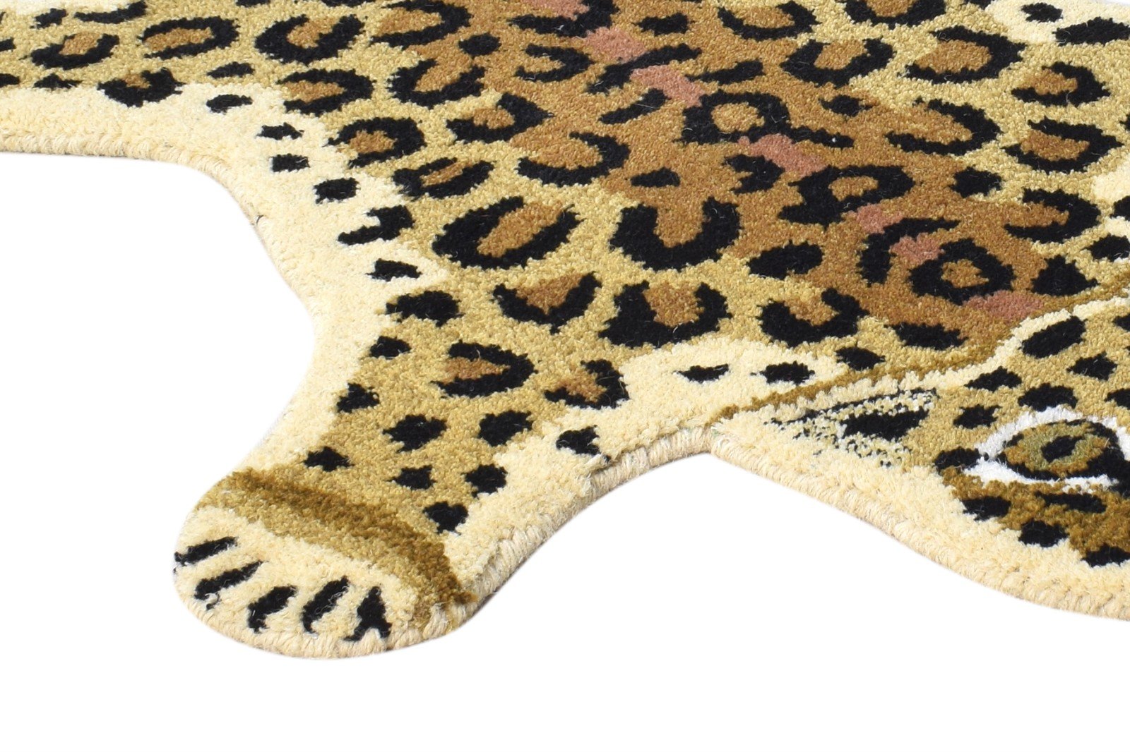 Linnea 2X3 Rug Wool Brown Kids & Teens Hand Tufted Indian Leopard Print 7864644501653